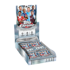Topps Chrome UEFA Club Competitions 2025/26 Hobby Box - Offizielle Fussball Sammelkarten Box mit 1 Autogramm Garantie