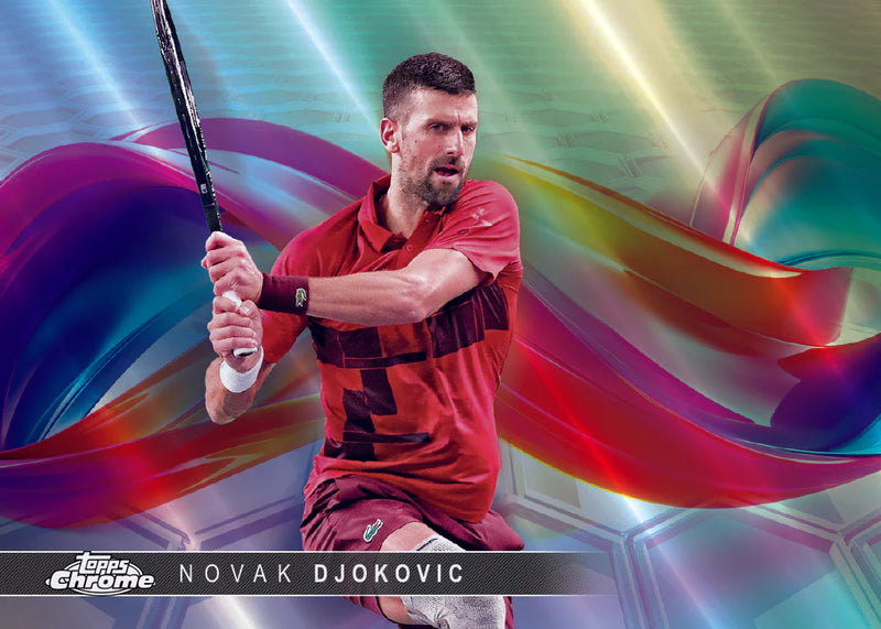 2025 Topps Chrome Tennis - Novak Djokovic Color Blast Style Parallel Karte
