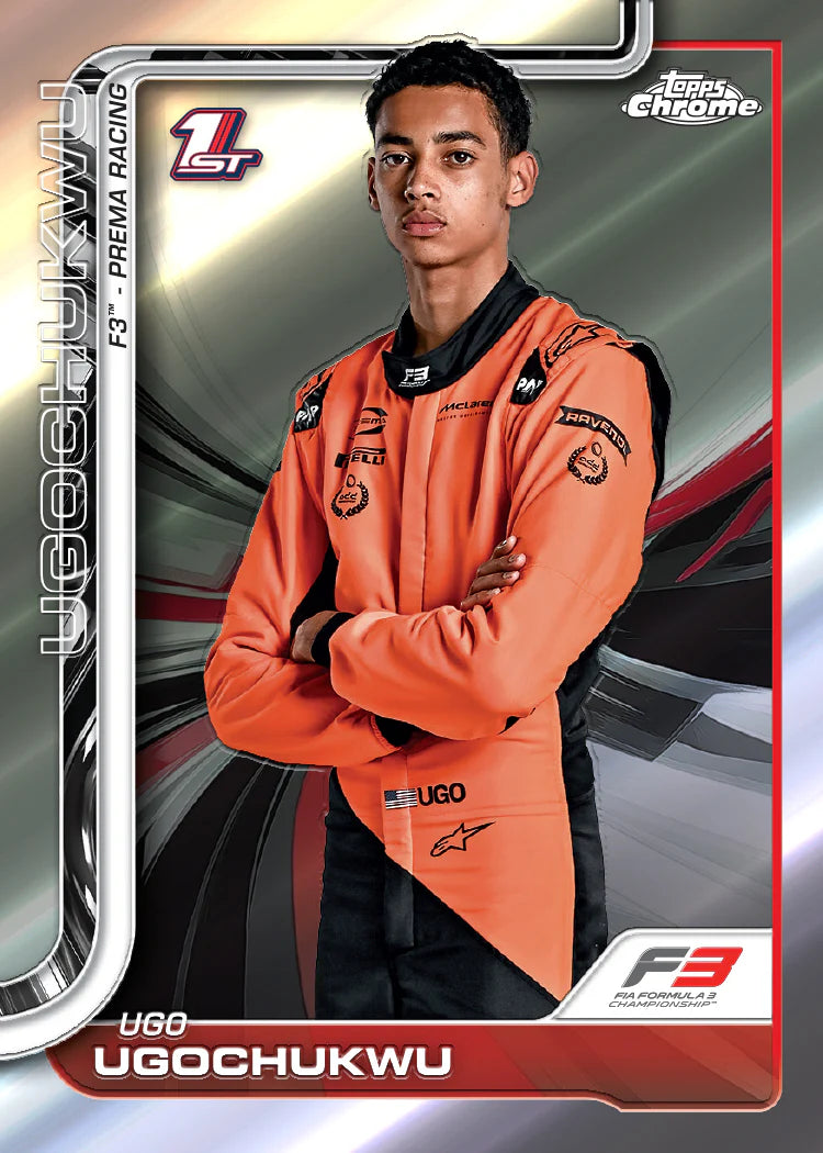 Topps Chrome Formula 1 2025 - Ugo Ugochukwu F3 Nachwuchsfahrer Karte