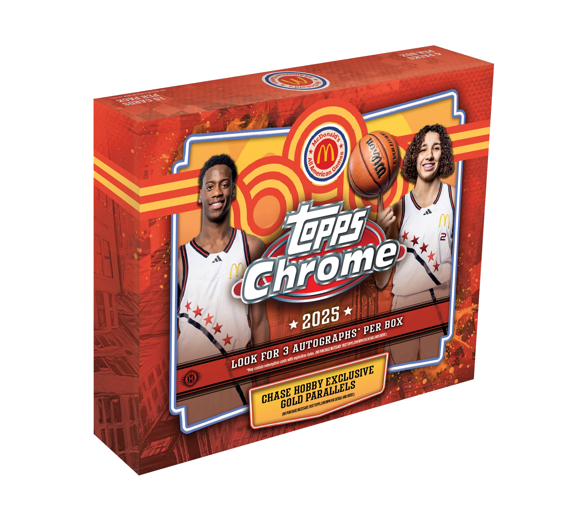 2025 Topps Chrome McDonald’s All American Basketball Hobby Box - Offizielle Trading Card Box der Top-High-School-Talente