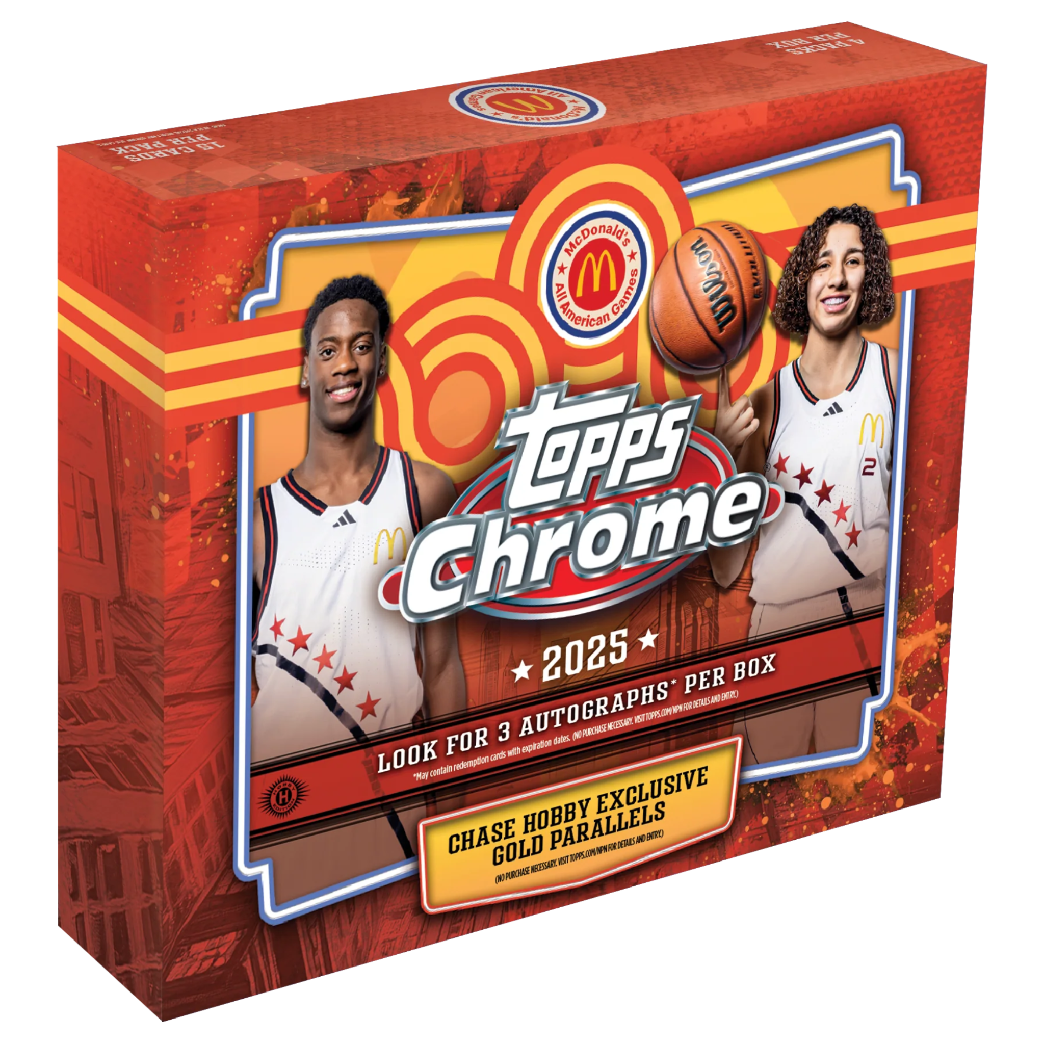 2025 Topps Chrome McDonald’s All American Basketball Hobby Box - Offizielle Trading Card Box der Top-High-School-Talente