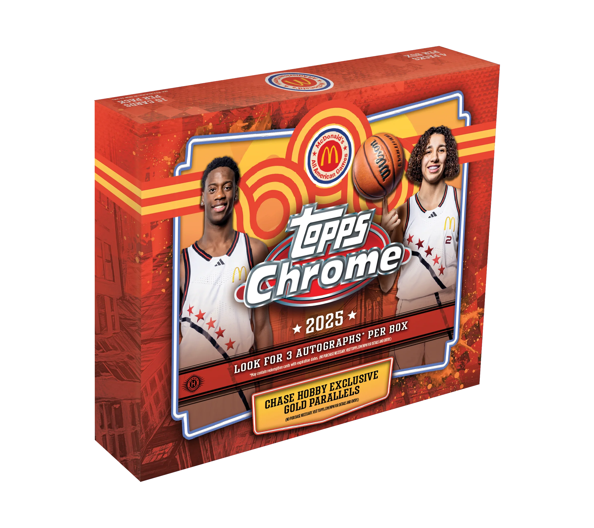 2025 Topps Chrome McDonald’s All American Basketball Hobby Box - Offizielle Trading Card Box der Top-High-School-Talente