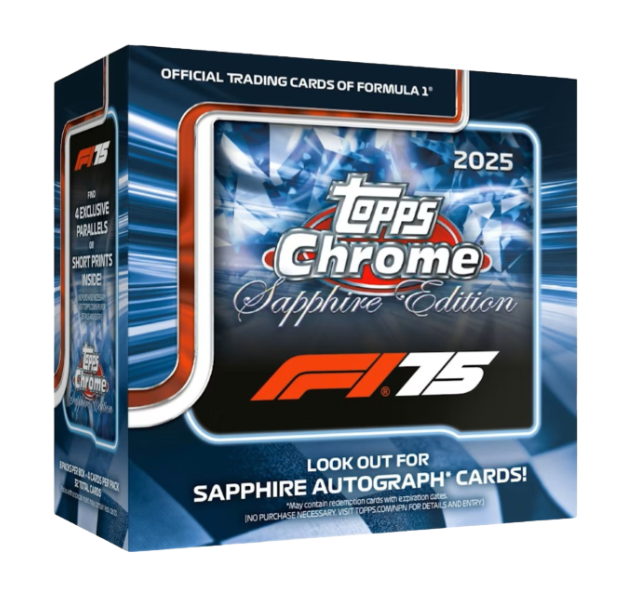 2025 Topps Chrome Formula 1 Sapphire Edition - Premium F1 Trading Card Box mit Sapphire Veredelung