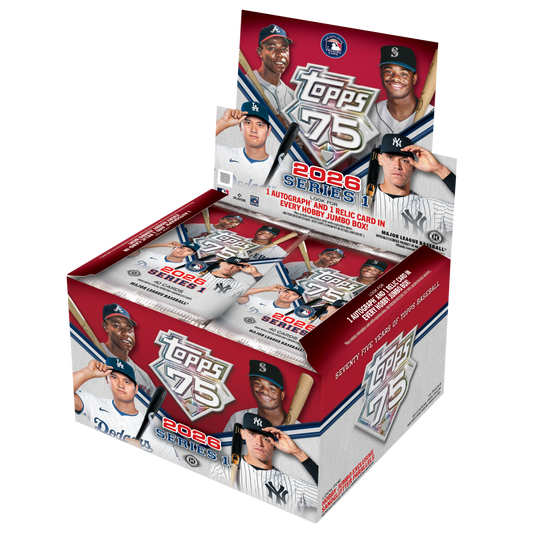 2026 Topps Baseball Series 1 Hobby Jumbo Box - Offizielle MLB Trading Card Box zum 75. Jubiläum