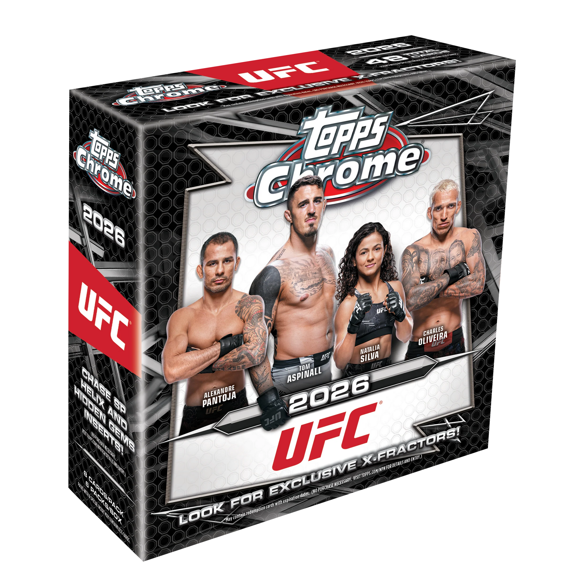 2026 Topps Chrome UFC Mega Box - Offizielle MMA Trading Card Box mit 2 Autogrammen