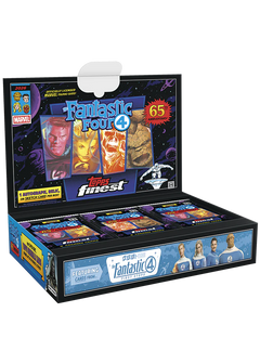 2026 Topps Finest Fantastic Four Hobby Box - Geöffnete Trading Card Box mit Packs