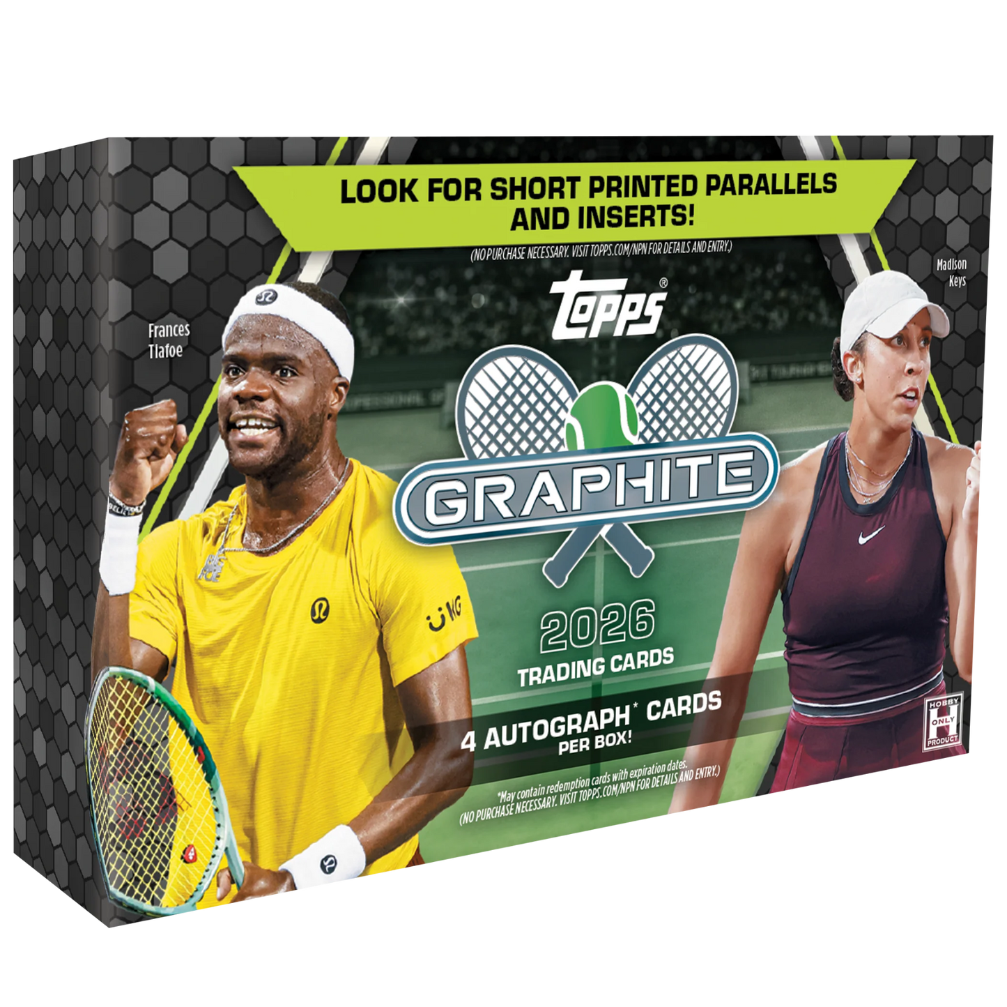 2026 Topps Graphite Tennis Hobby Box - Geschlossene Trading Card Box mit Frances Tiafoe und Madison Keys