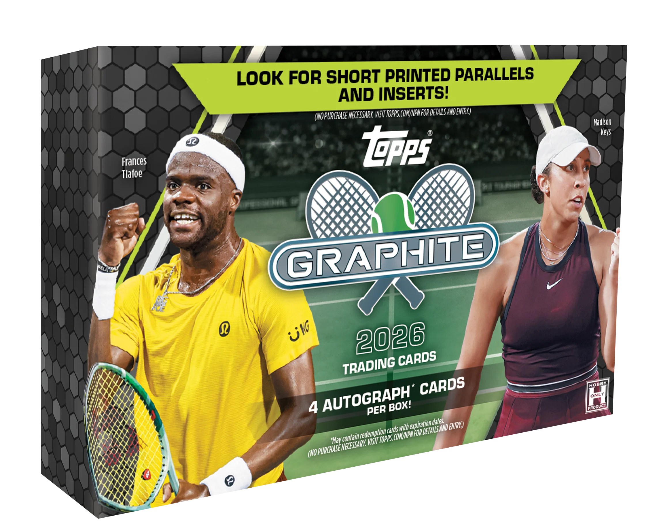 2026 Topps Graphite Tennis Hobby Box - Geschlossene Trading Card Box mit Frances Tiafoe und Madison Keys