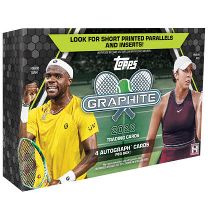2026 Topps Graphite Tennis Hobby Box - Geschlossene Trading Card Box mit Frances Tiafoe und Madison Keys