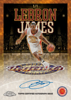 2025 Topps Chrome McDonalds Basketball - LeBron James Retro Autogrammkarte Legenden Design