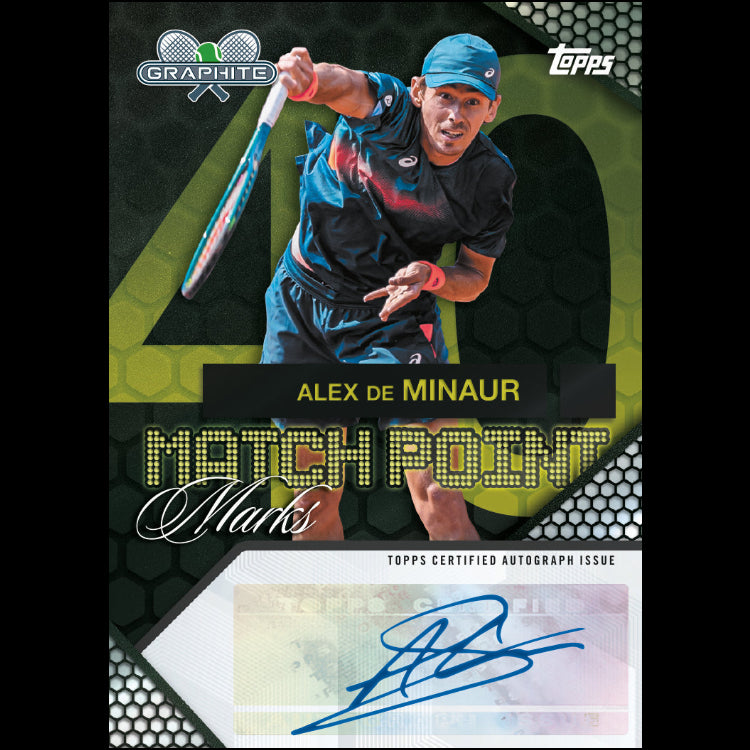 2026 Topps Graphite Tennis - Alex de Minaur Match Point Marks Autogrammkarte