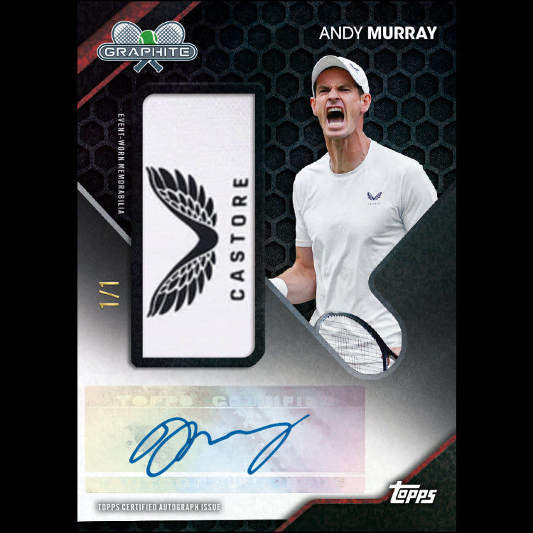 2026 Topps Graphite Tennis - Andy Murray Autogramm und Relic Karte 1/1 mit Patch