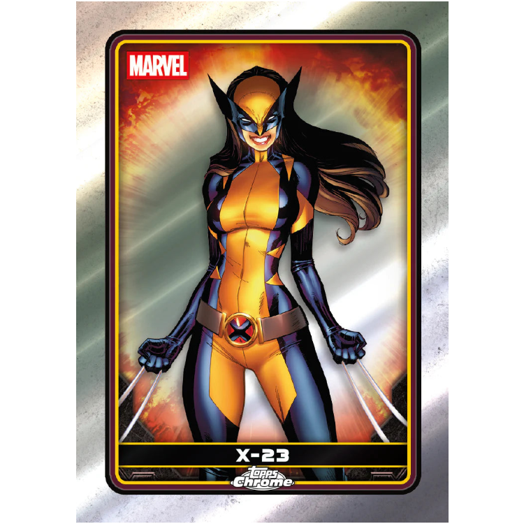 2025 Topps Chrome Deadpool - X-23 Base Parallel Karte