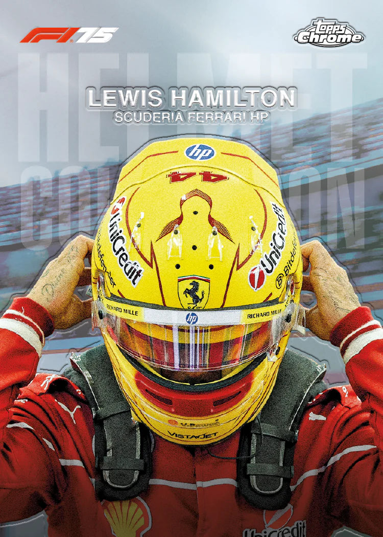 Topps Chrome Formula 1 2025 - Lewis Hamilton Helmet Collection Insert Karte