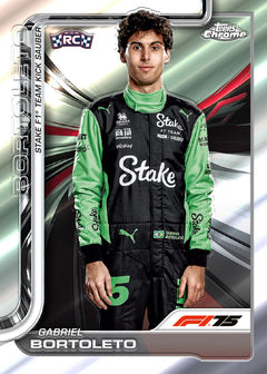 Topps Chrome Formula 1 2025 - Gabriel Bortoleto F2 Rookie Karte