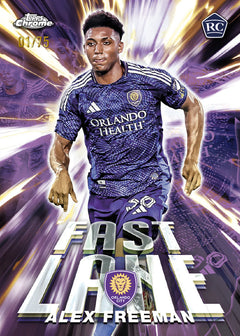 Topps Chrome MLS 2025 - Alex Freeman Fast Lane Insert Karte