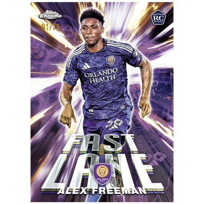 Topps Chrome MLS 2025 - Alex Freeman Fast Lane Insert Karte