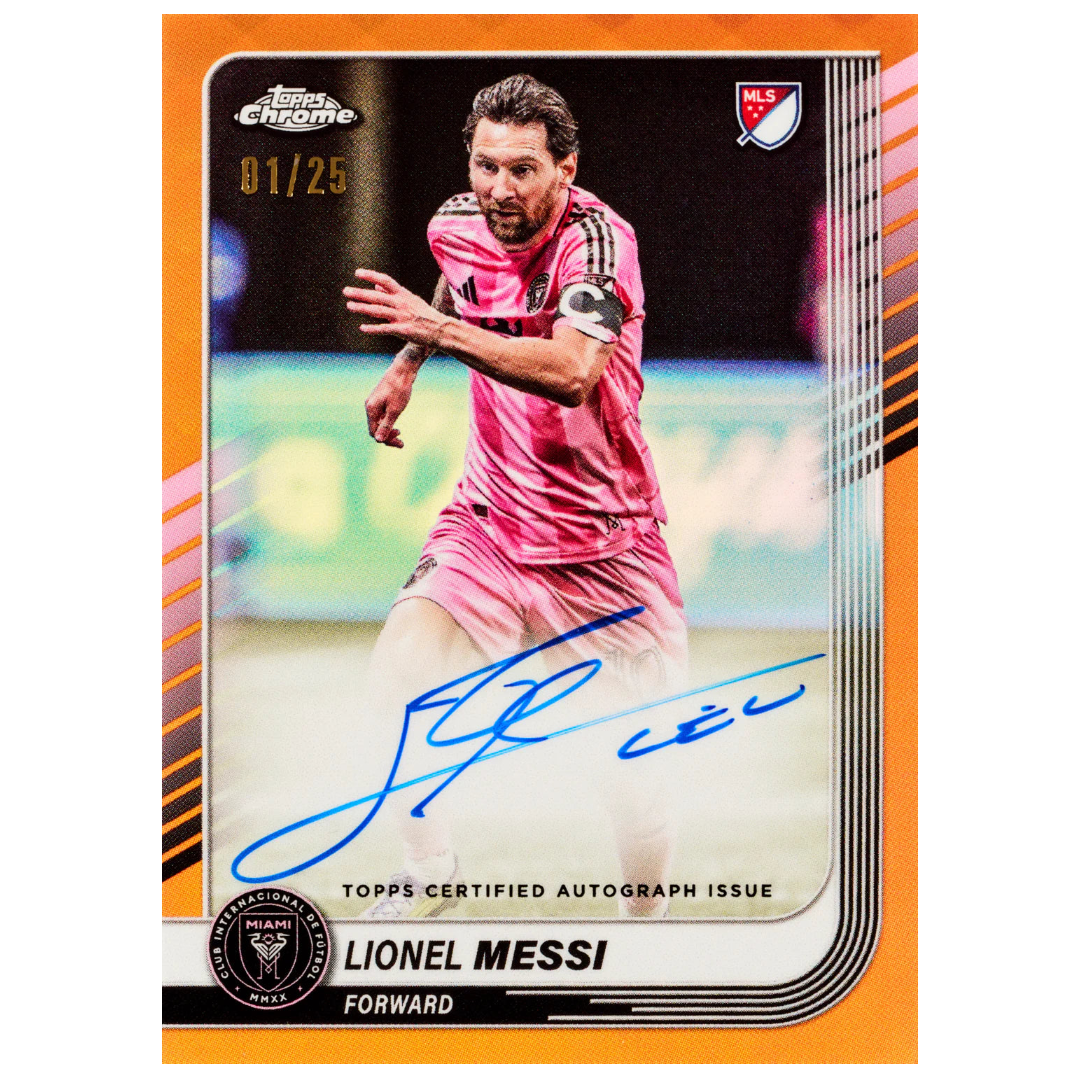 Topps Chrome MLS 2025 - Lionel Messi Inter Miami Autogramm Karte