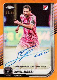 Topps Chrome MLS 2025 - Lionel Messi Inter Miami Autogramm Karte