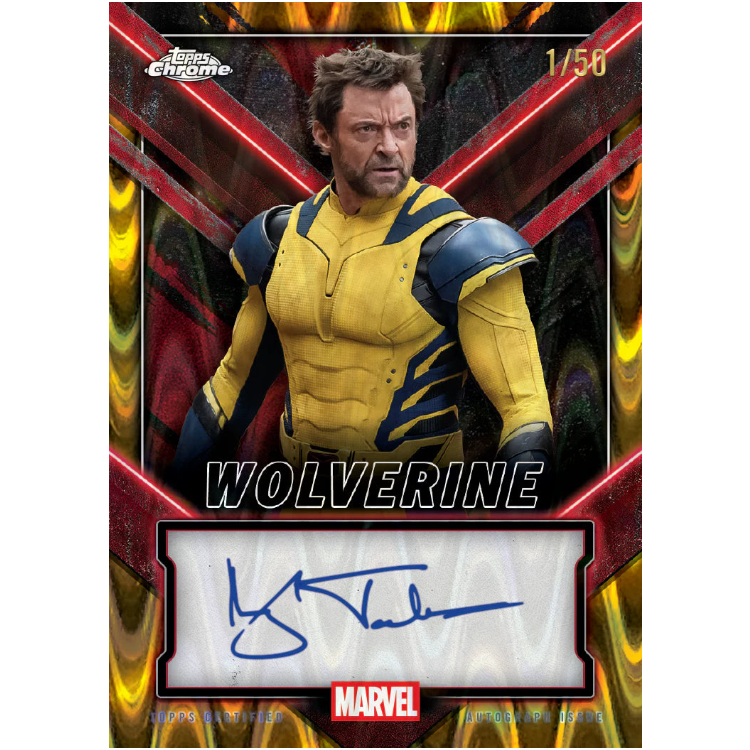 2025 Topps Chrome Deadpool - Wolverine Autogrammkarte im Film-Design