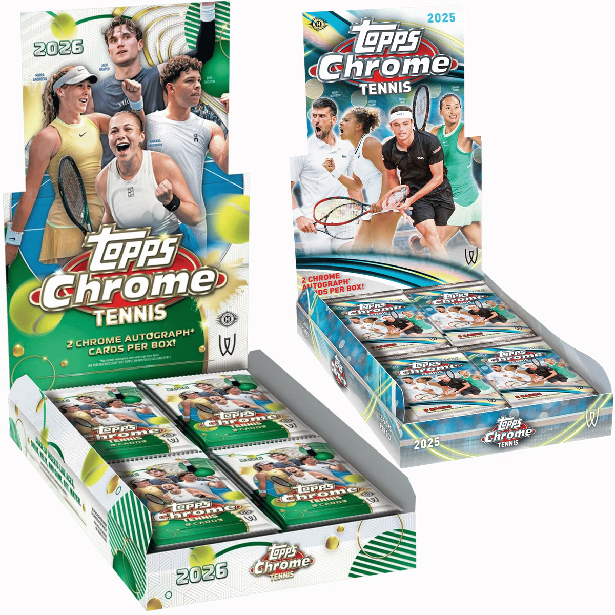 Topps Chrome Tennis 2025 & 2026 - Hobby Box Bundle