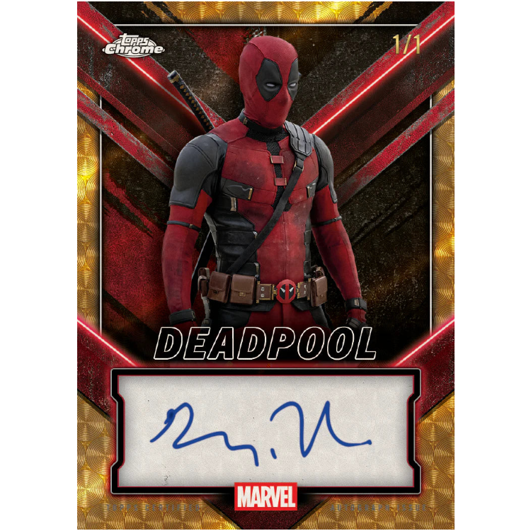 2025 Topps Chrome Deadpool - Deadpool Autogrammkarte im Film-Design