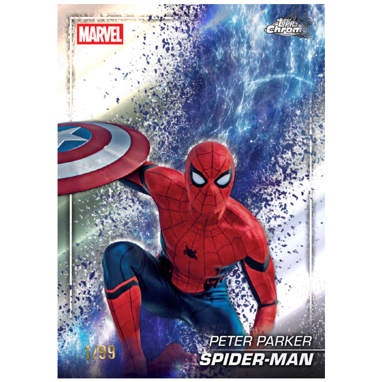 2025 Topps Marvel Studios Chrome - Spider-Man Action Pose Parallel Karte