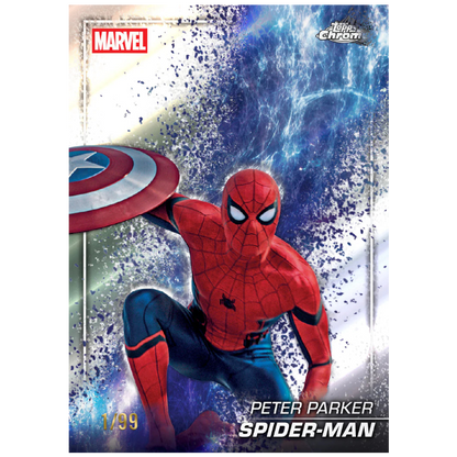 2025 Topps Marvel Studios Chrome - Spider-Man Action Pose Parallel Karte