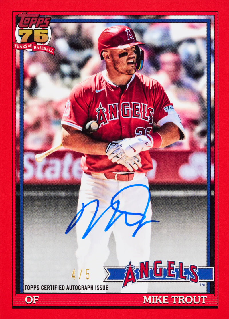 2026 Topps Baseball Series 1 - Mike Trout Los Angeles Angels Autogramm Karte