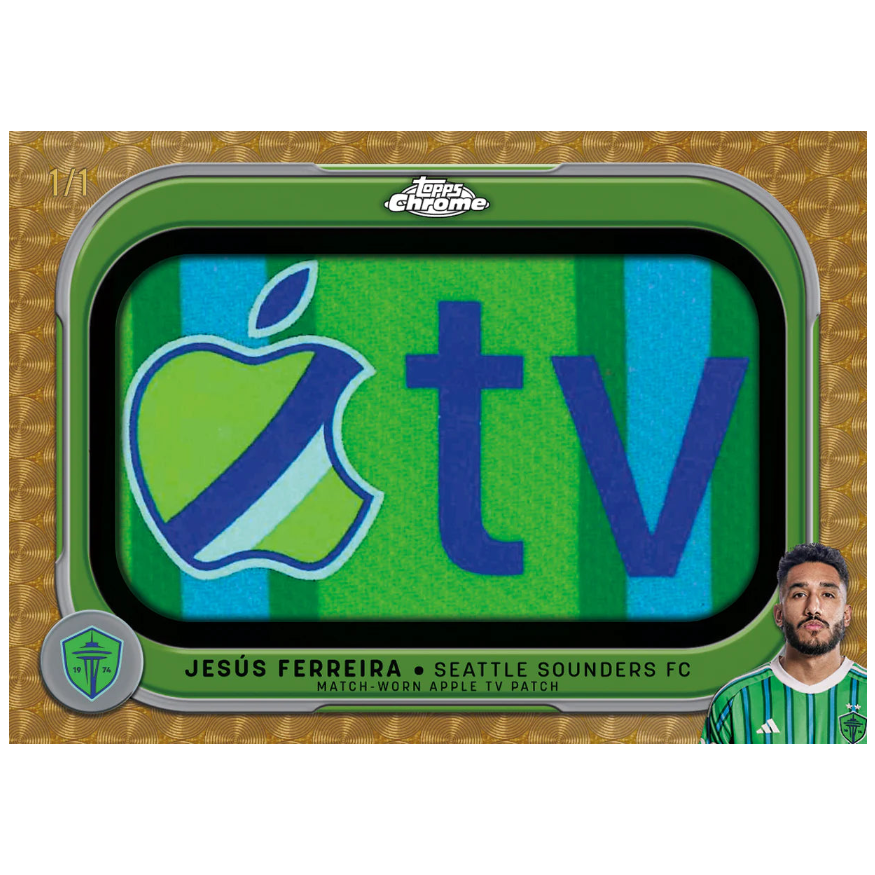 Topps Chrome MLS 2025 - Apple TV MLS Season Pass Logo Karte