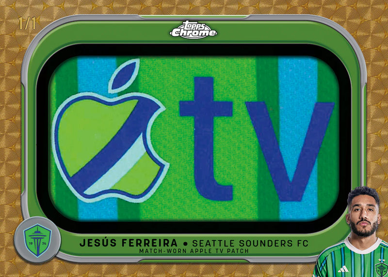 Topps Chrome MLS 2025 - Apple TV MLS Season Pass Logo Karte