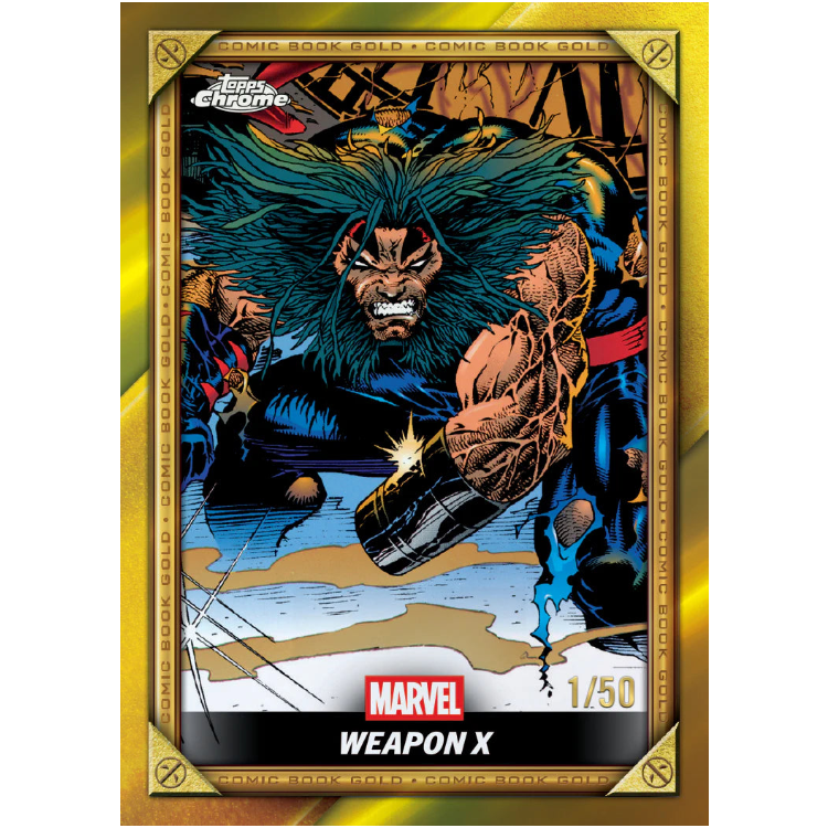 2025 Topps Chrome Deadpool - Weapon X Comic Artwork Karte