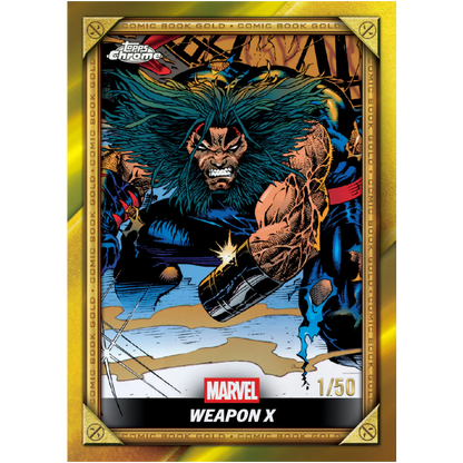 2025 Topps Chrome Deadpool - Weapon X Comic Artwork Karte