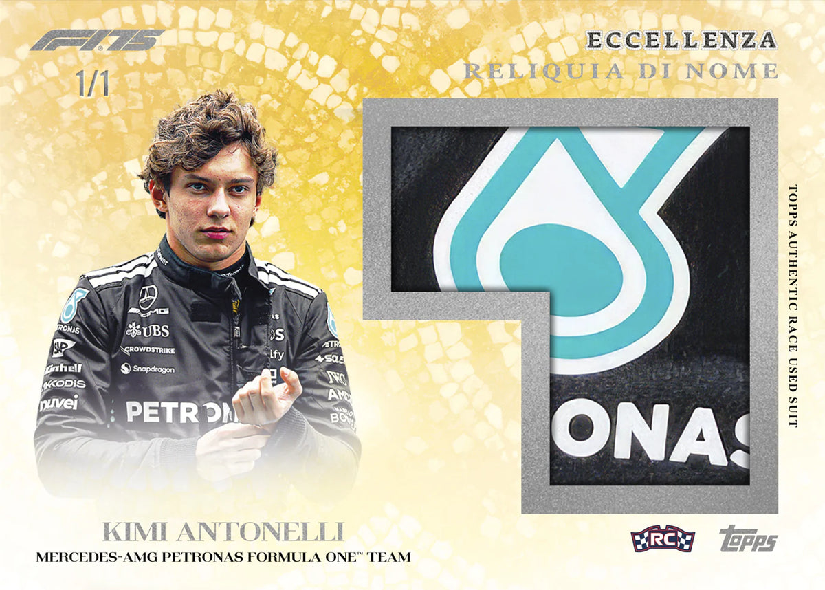 Topps F1 Eccellenza 2025 - Kimi Antonelli Mercedes Rookie Patch Relic Karte 1/1