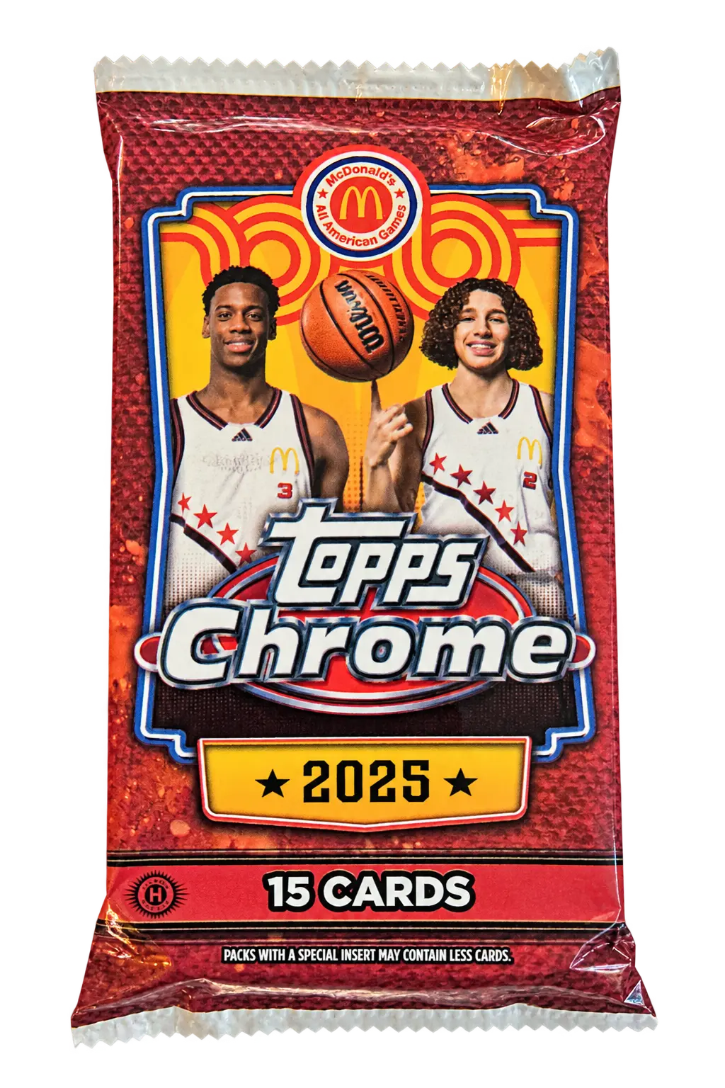 2025 Topps Chrome McDonald’s All-American Basketball Hobby Booster Pack – Vorderseite