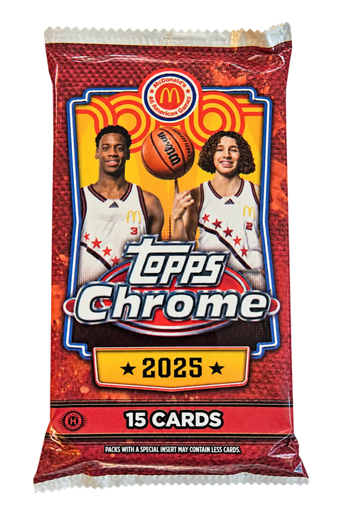 2025 Topps Chrome McDonald’s All-American Basketball Hobby Booster Pack – Vorderseite