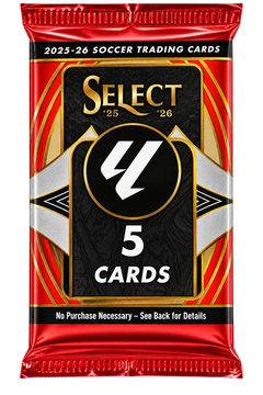 2025/26 Panini Select La Liga Hobby Booster Pack – rote Folienverpackung mit Select-Schriftzug und La-Liga-Logo