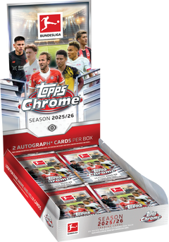 Topps Chrome Bundesliga 2025/26 Hobby Box - Offizielle Trading Card Box der deutschen Fussball-Bundesliga