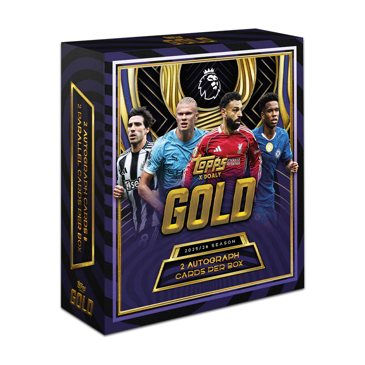 Topps Premier League Gold 2025/26 Hobby Box - Premium Fussball Sammelkarten in Gold Edition